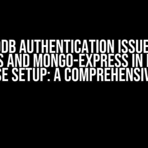 MongoDB Authentication Issues with Node.js and Mongo-Express in Docker Compose setup: A Comprehensive Guide