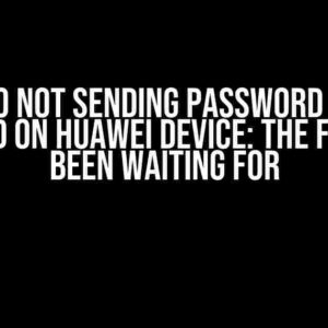 Netmiko Not Sending Password for SCP Command on Huawei Device: The Fix You’ve Been Waiting For