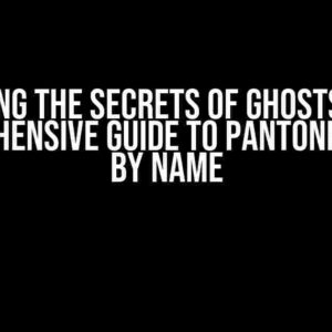 Unlocking the Secrets of GhostScript: A Comprehensive Guide to PANTONE Colors by Name